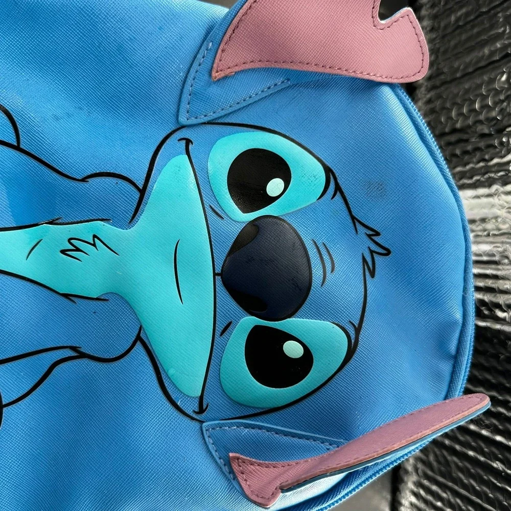 Disney Stitch Mini Backpack Blue Holographic‎ Straps 3D Ears WM427000194-0423
